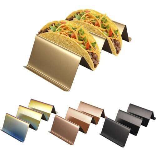 Stainless Steel Taco Holders Rack Mexican Food Hard Stand Holds Food Display Soft Shells For Shell Holder Dishwasher Oven Grill