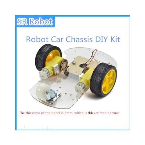 New Motor Smart Robot Car Chassis Electronic Manufacture DIY Kit Speed Encoder Battery Box 2WD For Arduino RC Toy Starter Suit