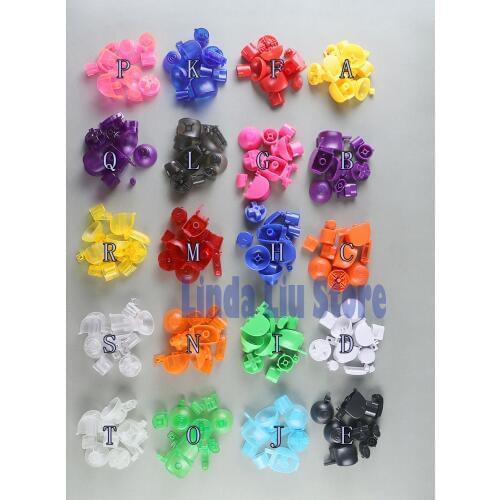 Solid and Transparent color For Gamecube Controller Mod Colorful Complete button set with Thumbsticks for N GC button set