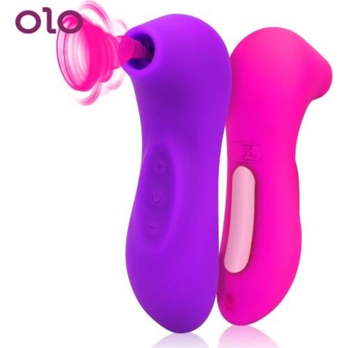 OLO Clit Sucking Vibrator Vibrating Nipple Sucker Tongue Blowjob Oral Licking Clitoris Vagina Stimulator Sex Toys for Women