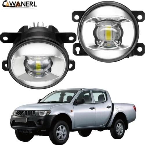 Fog Light Assembly 30W 8000LM Car Right + Left LED Lens Fog Lamp DRL H11 12V For Mitsubishi L200 KB_T KA_T Pickup 2005-2012