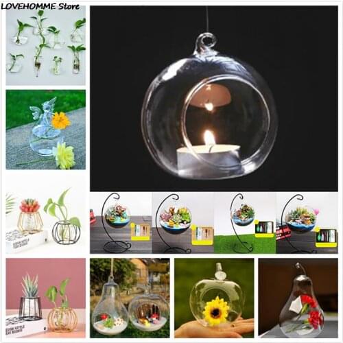 Terrarium Creative Hydroponic Plant Transparent Vase Wooden Frame Vase Decoratio Glass Tabletop Plant Bonsai Decor Flower Vase