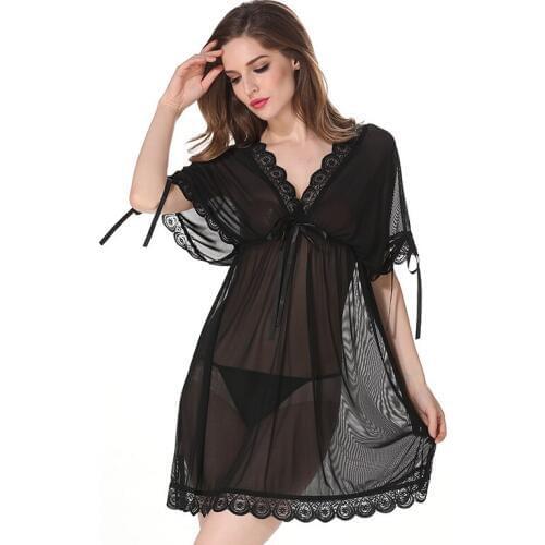 Shirt sleep nightgowns Sleepwear nightdress Womens sexy sleepwear sexy womens nightgown women sleep wear sets with g string