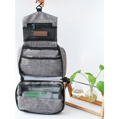 Folding Mans Cosmetic Bag Travel Hanging Bathroom Toiletry Makeup Suitcase Organizer Cable Electronic Gadgets Case Home Storage