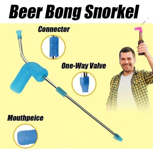Beer Snorkel Straw Beer Bong Funnel Slammer Double Snorkel Drinking Beer Bar Tools Festivals Party Dispenser Drink/Beer Funnel
