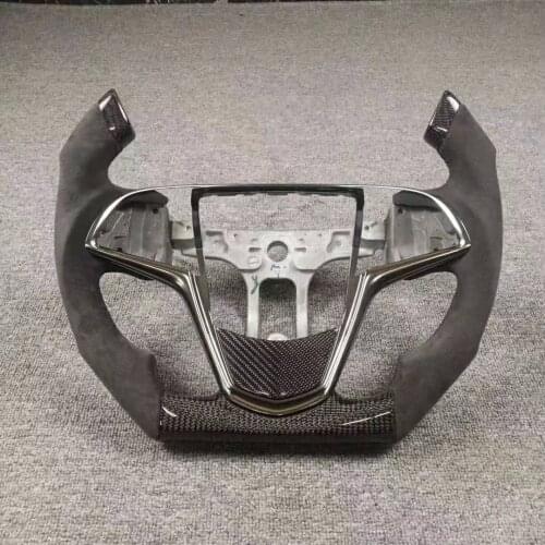 F1 Racing Matt/Gloss Cuatomized Carbon Fiber Sports Steering Wheel Alcantara Compatible for Cadillac ELR ATS-L CTS ATS 2017-2021