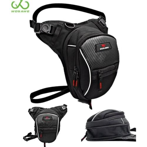 WOSAWE Motorcycle Leg Bag Fanny Pack Racing Waterproof Moto Cycling Tactical Waist Handbag Reflective Motorbike Drop Leg Bags