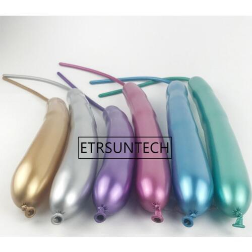 Metallic Long Strip Balloon Modelling Latex Balloons Assorted Multi Color Toys Birthday Wedding Party Decor