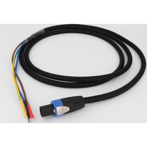 High Quality SBC01 Subwoofer cable 3 Wire Sub Speaker Cable Speakon to Spade end for REL/MJ Acoustics