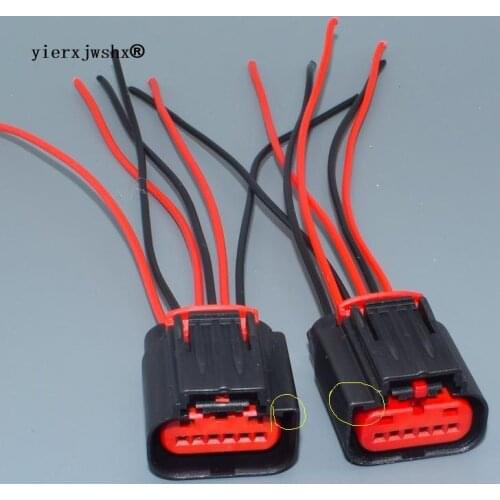 Yierxjwshx 6 Pin Accelerator Pedal Position Sensor Throttle Pedal Automobile Connector plug For FORD for GM 1438153-5