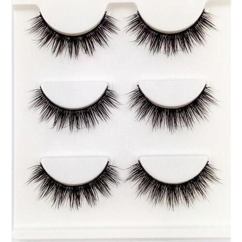 YOKPN Fake Eyelashes 3D-11 Handmade Stereoscopic 3D Eyelash Soft Simulated False Eyelashes Natural Cross Beauty Makeup Tools