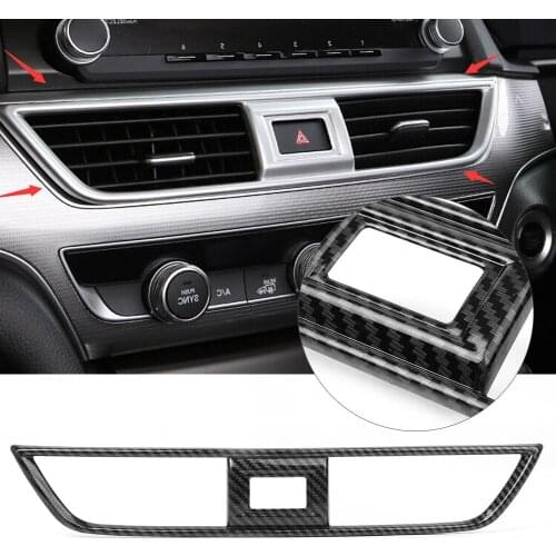 Center Dashboard Air Vent Outlet Cover Protector Trim Decoration For Honda Accord 2018 ABS Auto Car Styling Carbon Fiber Color