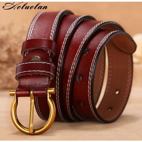 Aoluolan Women Fashion Belt Pin Buckle Casual Wild Adjustable Belt Women Belt Jeans Dress