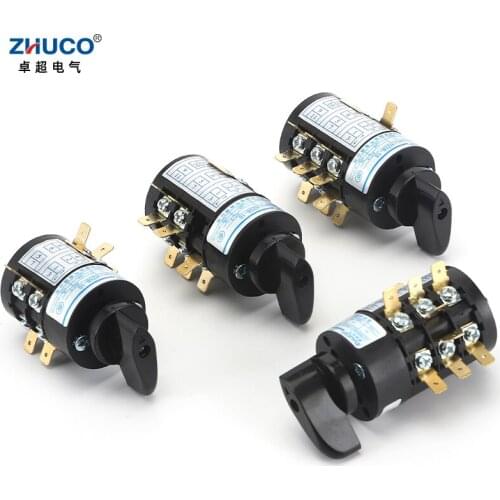 ZHUCO HZ5B-20/3.CCC 3.BBB 3.EEE 2.AAA 20A 660V Rotary Cam Transfer Combination Switch For Electric Welding Machine