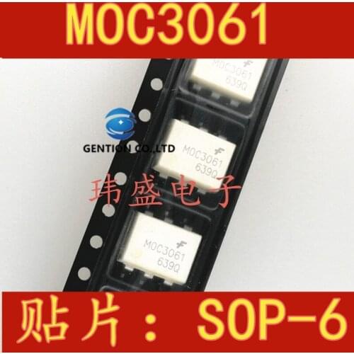 10PCS MOC3061 SOP-6 MOC3061SR2M photoelectric coupler thyristor drive light coupling in stock 100% new and original