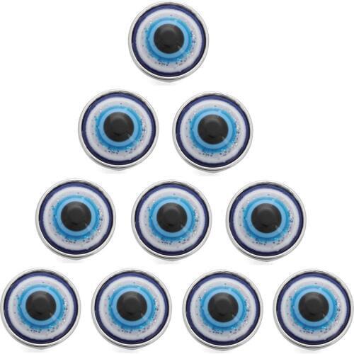 10pcs/lot New Fashion Alloy Resin Snap Eye 18mm Snap Button Fit Xinnver Snap Bracelets DIY Snap Jewelry Findings Wholesale