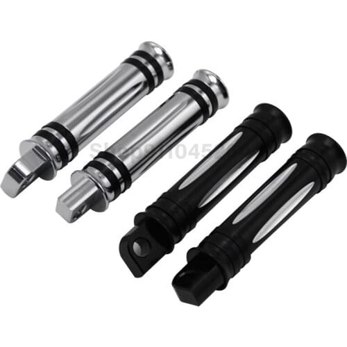 Chrome Black Motorcycle Rider Rear Front Footrest Guard Footpeg For Harley Sportster 883 Touring Road King Dyna Fatboy V-Rod