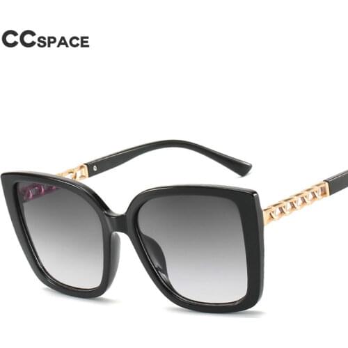 49042 Square Cat Eye Chain Luxury Sunglasses Men Women Fashion Shades UV400 Vintage Glasses