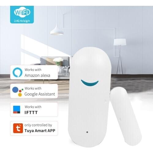 5pcs Tuya Smart / WiFi Door Sensor Door Open / Closed Detectors Compatible With Alexa Google Home IFTTT Tuya/Smart Life APP