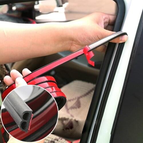 Car Door Seal Strips Sticker B Shape Weatherstrip Rubber Seals Sound Insulation Sealing Strip Automobiles Interior Accessories