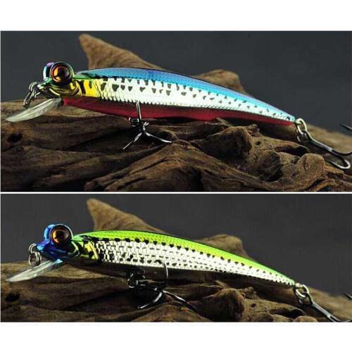 AZJ 2018 New 9cm/10g Minnow Fishing Lure Vib Sinking Bait Alice Mirror Plating Coating Ocean Boat Fishing Tackle Peche