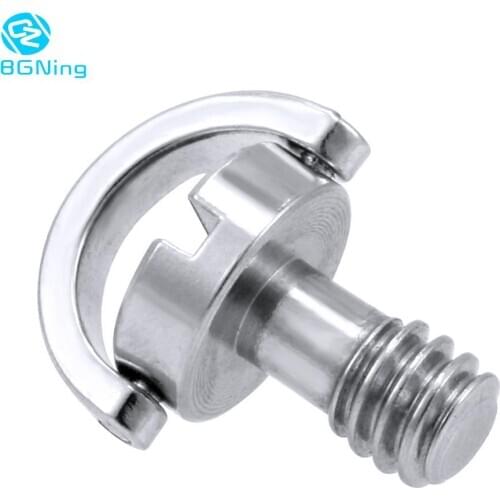 BGNing 1/4 inch Screw D-Ring For Camera Tripod Monopod Quick Release Plate Baseplate Rig QR Camera Accessories