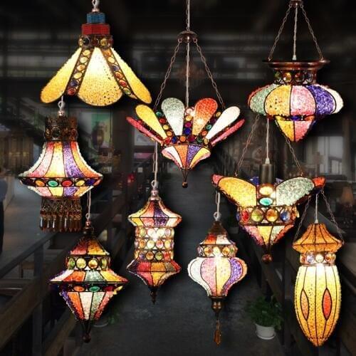 Bohemia chandelier bar bar art creative personality restaurant led retro lighting salon shop coffee shop LU731356