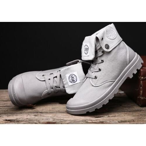 Lncrease Size Martin Boots, Breathable Canvas Boots, High-Up Desert Boots, Wear-Resistant and Skid-Resistant Leisure Shoes