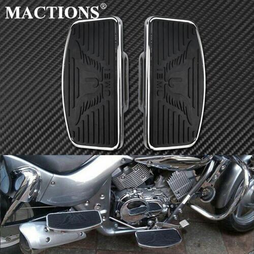 CNC Wide Foot Peg Pedal Rider Passenger Floorboard Footboard For VTX 1300 1800 For Boulevard C50 Intruder Volusia 400 800