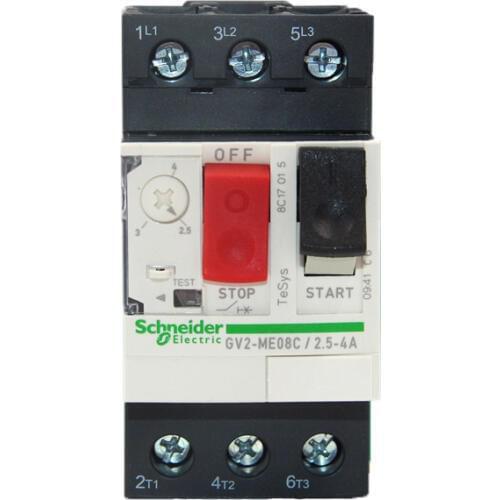 AC 3P thermal release range:2.5-4A 50/60Hz GV2ME08C motor thermal magnetic circuit breaker, button (control),motor protection