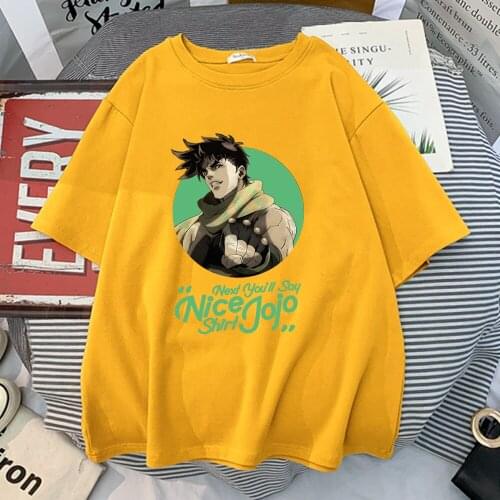 Cute Bizarre Adventure Womens T Shirt Summer 2021 Hot sale T-Shirt Harajuku Loose Tshirt Street Creativity Fashion Women Tees