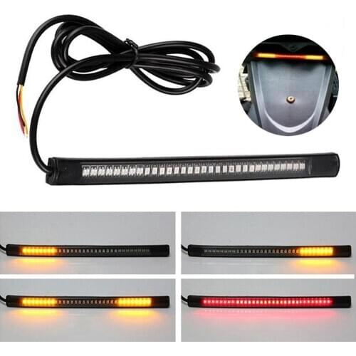 Flexible Motorcycle Light Strip Turn Signal Brake Lamp 48 LED 2835 3014 SMD Motorcycle Signal Lamp