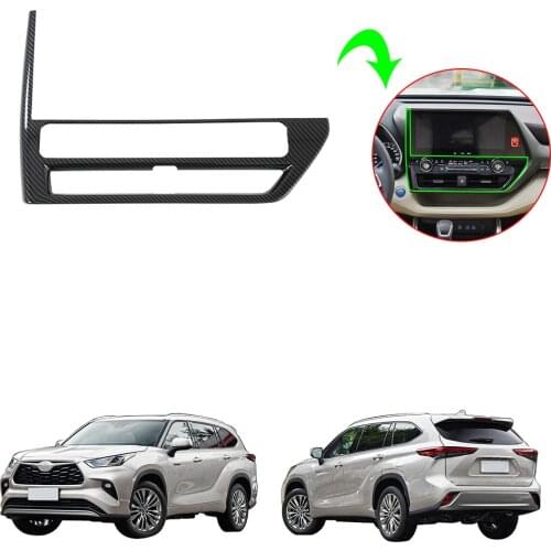 Interior Accessories For Toyota Highlander 2021 Accessories Touch Screen Car Display Navigation Screen Trim Cover ABS Trim Cover