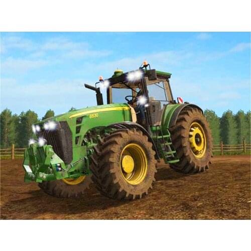 5D Full Square Diamond Painting Landscape Scenery Diamond Embroidery Cross Stitch Tractor Rhinestones Mosaic Handicraft