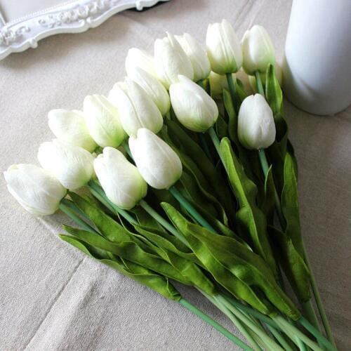 8pcs/lot Tulips Artificial Flowers PU Artificial Bouquet Real Touch Flowers for Home Wedding Decorative Flowers & Wreaths