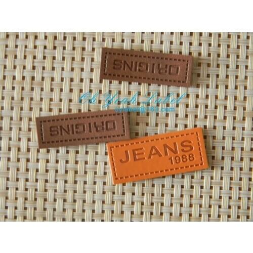 Custom made high quality leather label / leather patch /pu patch