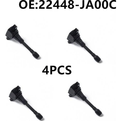 22448-JA00C 4pcs/set Ignition Coil 22448-ED000 Auto Spark Plug Engine Ignition Accessories Automobile Repair Parts