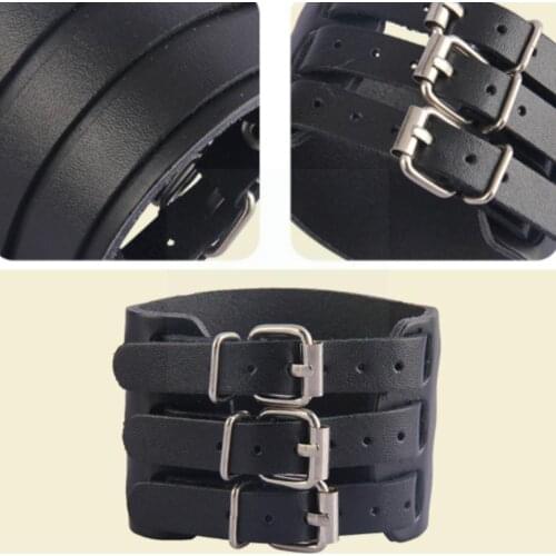 Classic Leather Bracelet Men Simple Black Multi-layer For Male Bracelet Black Bangle Buckle Rope Gift Jewlery Wrap Brown Le Q8M3