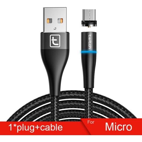 Magnetic Micro USB Type C Quick Fast Charging Cable for iPhone Android Phone Mobile Phones Accessories