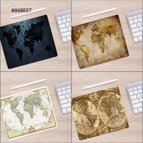 MRGBEST World Map Mouse Pad S 220x180mm Soft Natural Non-slip Rubber Laptop Mouse Mat Provide Comfortable for Game Desk Mat