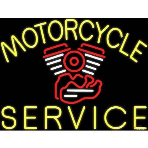NEON SIGN For Motorcycle Service NEON Lamp Garage GLASS Tube Affiche Neon Decor Window Handcraft anuncio luminoso Dropshipping