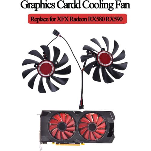 2pcs 95mm FDC10U12S9-C CF1010U12S Cooler Fan Replace for XFX Radeon RX580 RX590