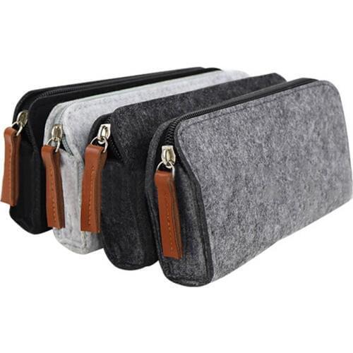 1pcs pencil box portable pencil box stationery bag high quality felt pencil bag school office supplies 4 colors optional