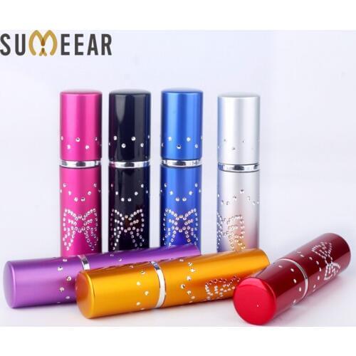 10Piece/Lot 5ml Portable Aluminum Spray Scent Perfume Bottle With Spray Empty Mini Cosmetic Containers Travel Sample Atomizer