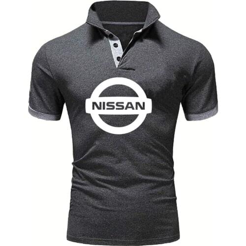 NEW Summer Fashion NISSAN Car Logo Printing Men Solid color polo shirt Pure cotton High Quality casual Mens short sleeve