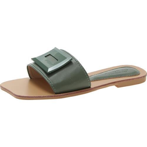 Slippers women 2019 Summer New womans Slippers PU Fashion Flat with Solid Outdoor womens shoes