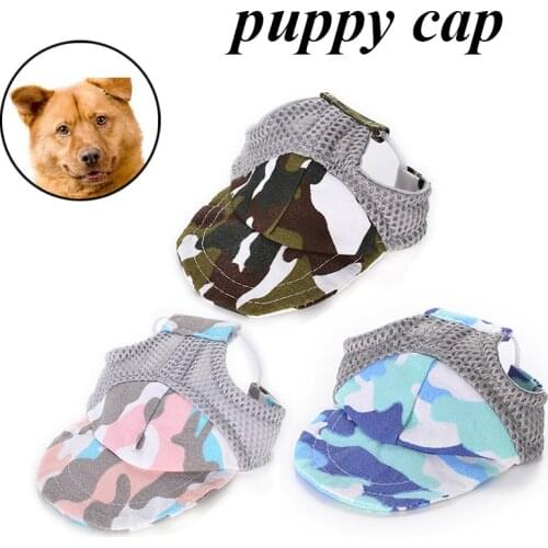 Pet Hat Baseball Cap Camouflage Adjustable Baseball Cap Medium Small Dog Summer Dog Cats Cap Outdoor Hiking Hollow Ear Sun Hat