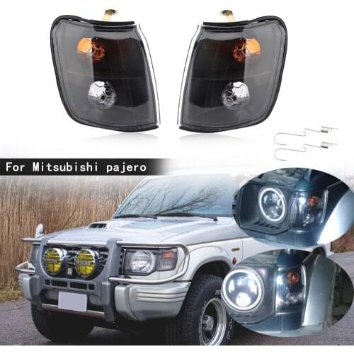 Car Modified Smoked Black Turn Signal Corner Light for Mitsubishi PAJERO V31 V32 1992-1996 headlights Turn Indicator Lamp lights