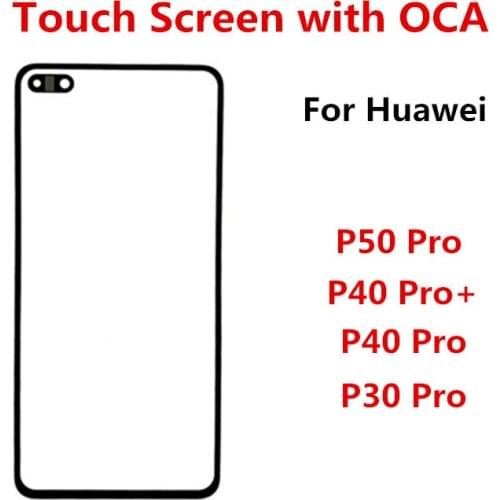 P40Pro Outer Screen For Huawei P40 Pro Front Touch Panel LCD Display Screen Out Glass Cover Lens Phone Repair Replace Part