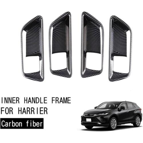 Car Inner Door Handle Cover Inner Handle Decorative Frame Inner Door Bowl Cover for Toyota Harrier 2020
